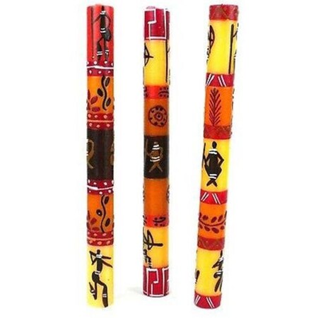 Nobunto Nobunto Set of Three Boxed Tall Hand-Painted Candles - Damisi Design PCGB1DAM-595611